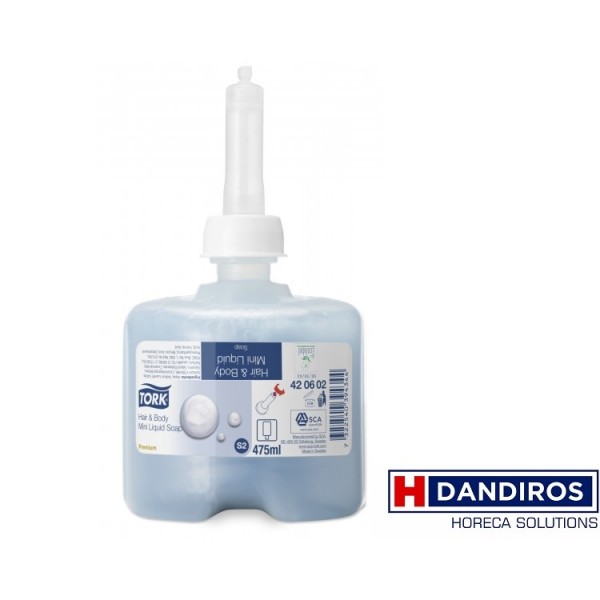 Tork Premium S2 Sampon & Gel De Dus 475 ml Tork Premium S2 Sampon & Gel De Dus 475 ml